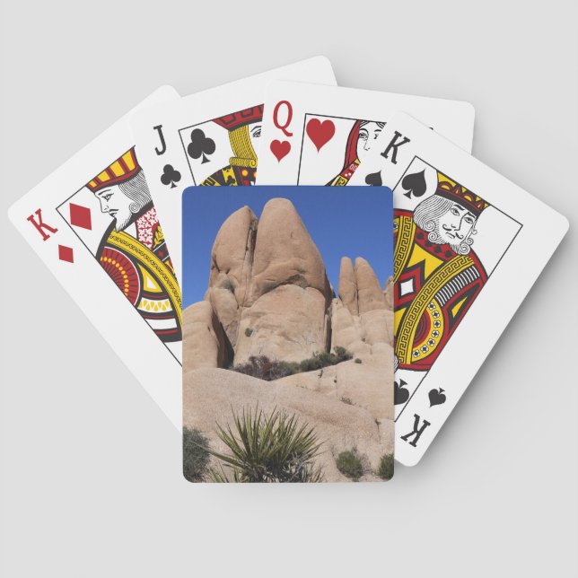 Felsen im Joshua-Tree-Nationalpark Spielkarten (Rückseite)