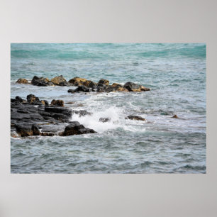 Felsen im Ozean Poster