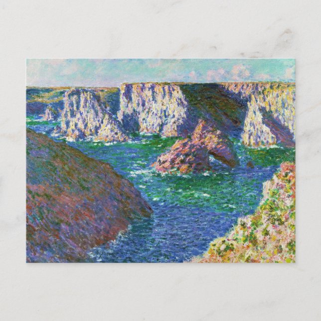 Felsen in Belle-Ile Claude Monet Postkarte (Vorderseite)
