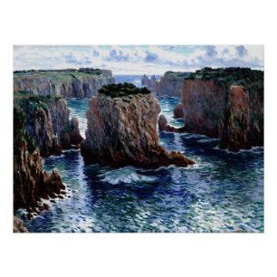 Felsen in Port-Goulphar, Belle-Île Poster
