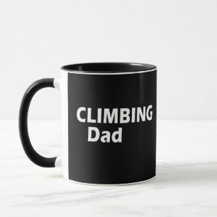 Felsen kletternder Vater Tasse