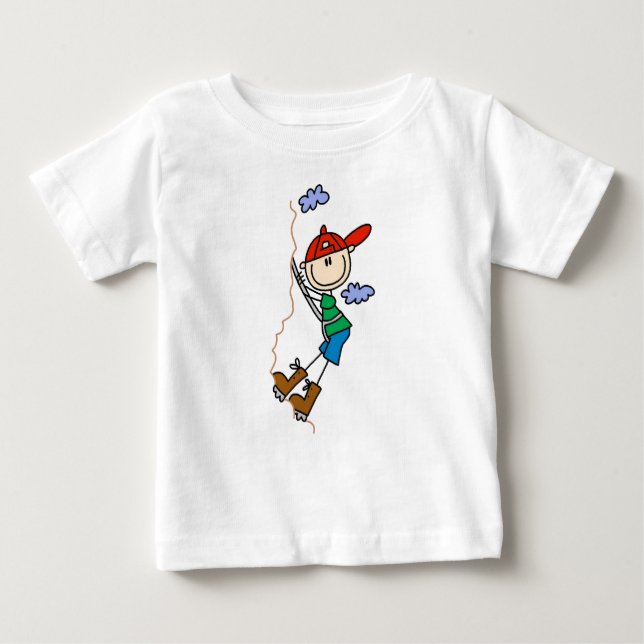 Felsen-KletternStrichmännchen Baby T-shirt (Vorderseite)