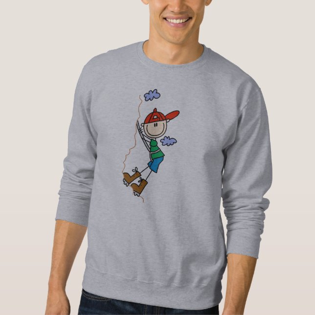 Felsen-KletternStrichmännchen Sweatshirt (Vorderseite)
