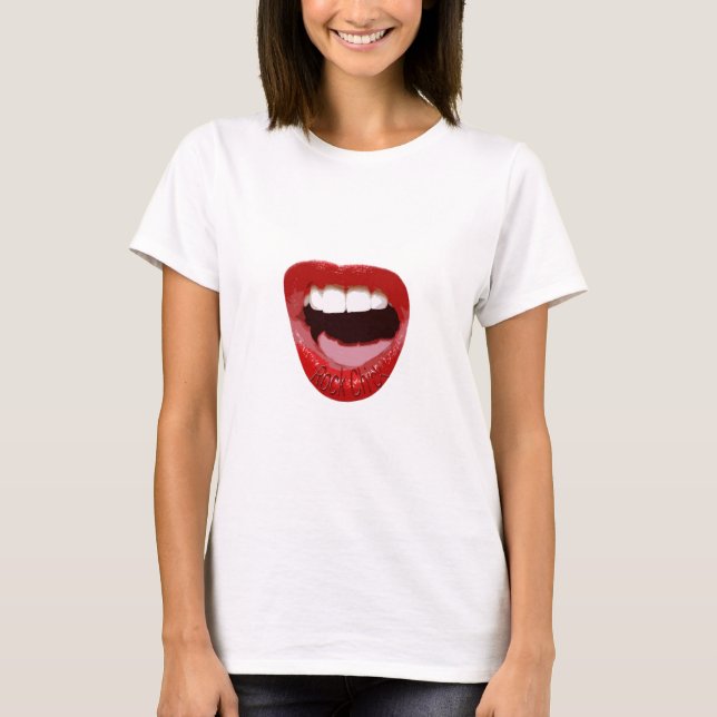 Felsen-Küken-Lippen T-Shirt (Vorderseite)