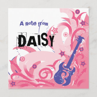 Felsen-Kükengitarren-Party danken Ihnen Dankeskarte