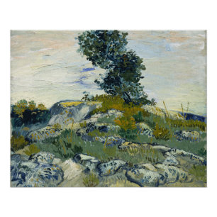 Felsen mit Eiche, Van Gogh Ölmalerei Poster