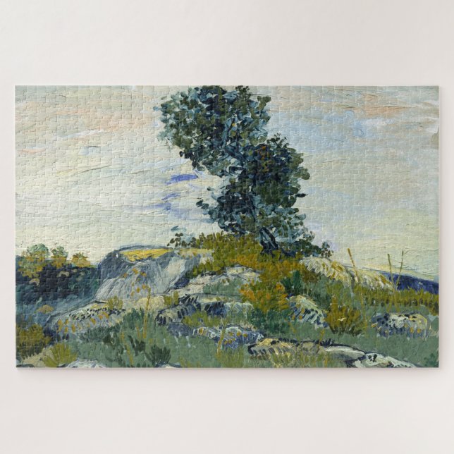 Felsen mit Eiche, Van Gogh Ölmalerei Puzzle (Horizontal)