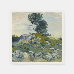 Felsen mit Eiche, Van Gogh Ölmalerei Serviette