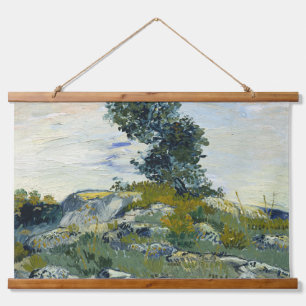 Felsen mit Eiche, Van Gogh Ölmalerei Wandteppich Mit Holzrahmen