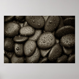 Felsen mit Regenfällen Poster