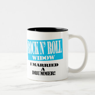 Felsen N Rollenwitwen-Tasse - Schlagzeuger! Zweifarbige Tasse