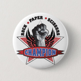 Felsen, Papier, Scissors Meister Button