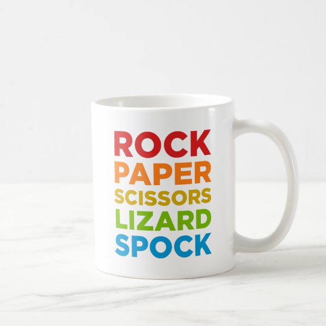 Felsen-Papierschere-Eidechse Spock Tasse (Rechts)