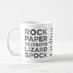 Felsen-Papierschere-Eidechse Spock Tasse mit