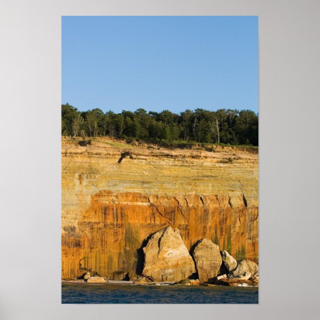 Felsen, Pictured Rocks Nat'l Lakeshore, Michigan Poster (Vorne)
