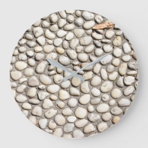 Felsen Steinkobblestone Naturfotos Große Wanduhr