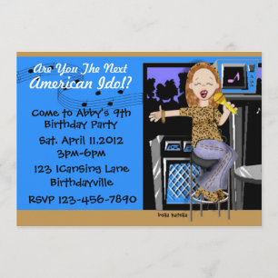 Felsen-Stern-Party für Mädchen Einladung