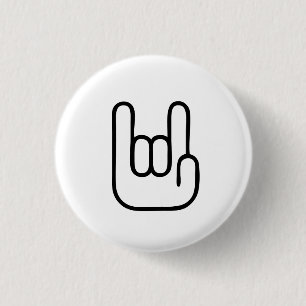 Felsen übergibt Knopf Button