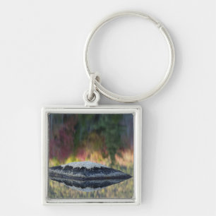 Felsen- und Baumreflexion, Lily Pond, Weiß Schlüsselanhänger