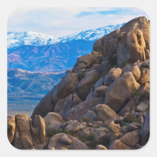 Felsen und Berge Quadratischer Aufkleber
