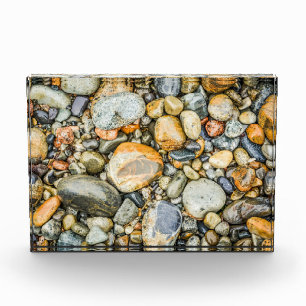 Felsen und Kiesel am Strand in Maine 7 x 5 Fotoblock