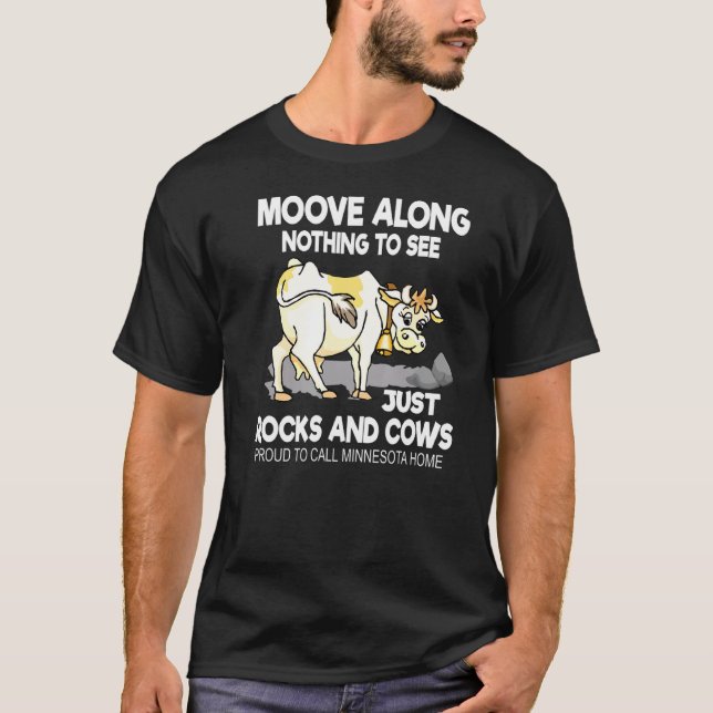 Felsen und Kühe Minnesota State T-Shirt (Vorderseite)