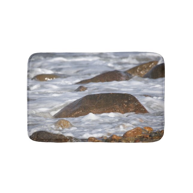 Felsen und Wellen Badematte (Vorderseite)