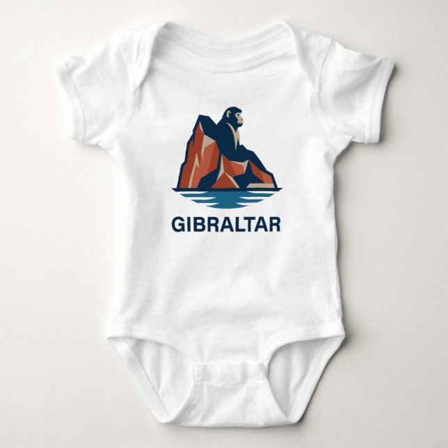 Felsen von Gibraltar Baby Strampler (Vorderseite)