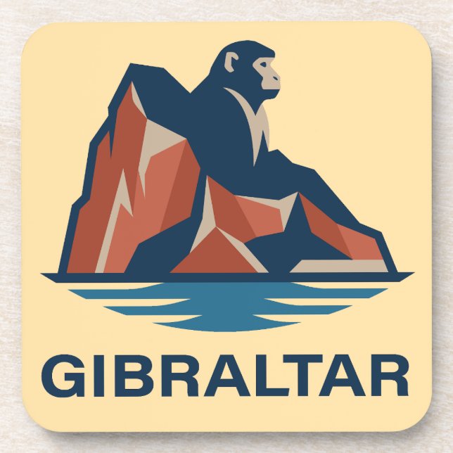 Felsen von Gibraltar Getränkeuntersetzer (Vorderseite)
