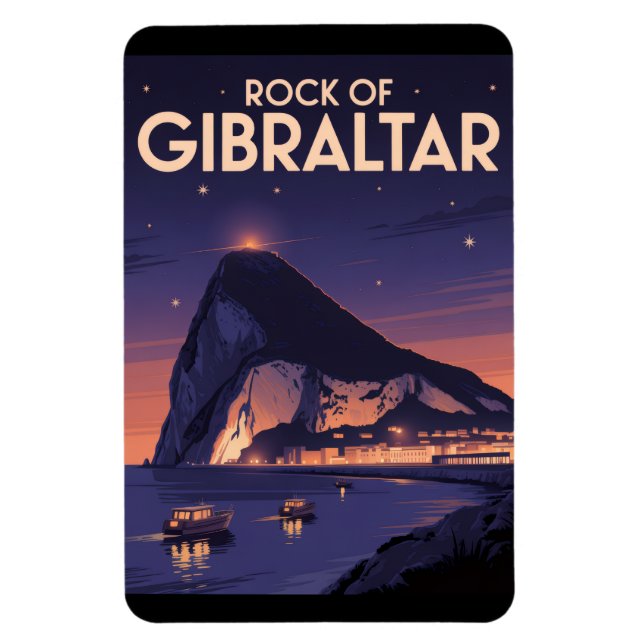 Felsen von Gibraltar Magnet (Vertikal)