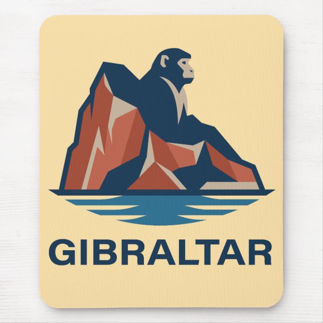 Felsen von Gibraltar Mousepad (Vorne)