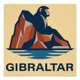 Felsen von Gibraltar Poster