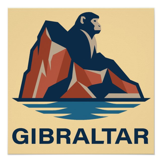 Felsen von Gibraltar Poster (Vorderseite)