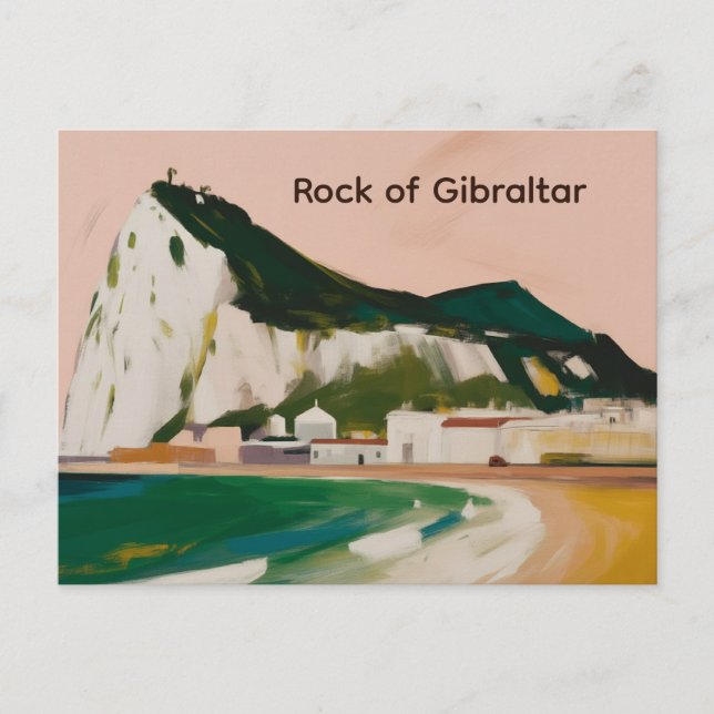 Felsen von Gibraltar Postkarte (Vorderseite)