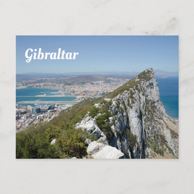 Felsen von Gibraltar Postkarte (Vorderseite)