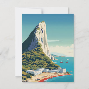 Felsen von Gibraltar Reisen Kunst Postkarte