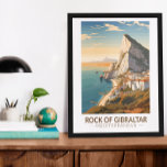 Felsen von Gibraltar Reisen Kunst Vintag Poster<br><div class="desc">Felsen von Gibraltar im Stil der Vektorkunst. Der Felsen von Gibraltar ist ein monolithischer Kalksteinvorsprung,  der sich auf der iberischen Halbinsel im britischen Gebiet von Gibraltar,  in der Nähe der südwestlichen Spitze Europas,  befindet.</div>