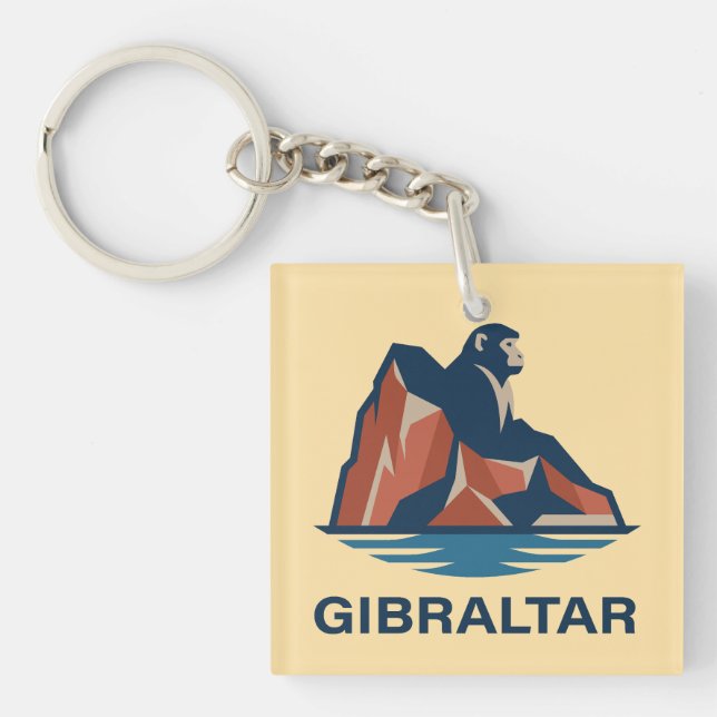 Felsen von Gibraltar Schlüsselanhänger (Vorderseite)