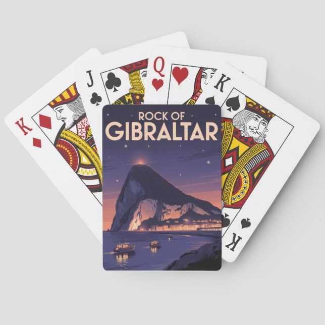 Felsen von Gibraltar Spielkarten (Rückseite)