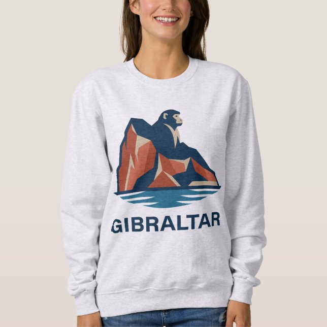 Felsen von Gibraltar Sweatshirt (Vorderseite)