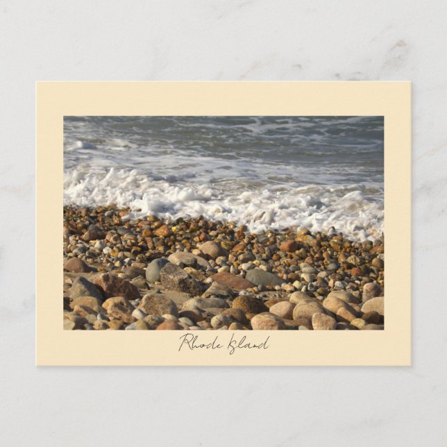 Felsen Wellen Rhode Island Postkarte (Vorderseite)