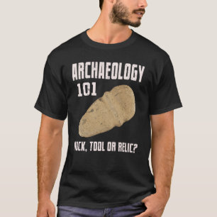 Felsen-Werkzeug-Relikt-Archäologie der T-Shirt