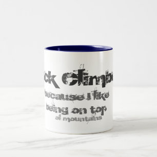 Felsenbergsteiger-Tasse Zweifarbige Tasse