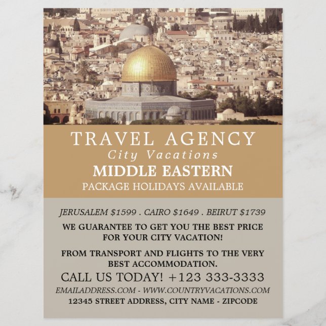 Felsendom, Jerusalem, Reisebüro Flyer (Vorne)