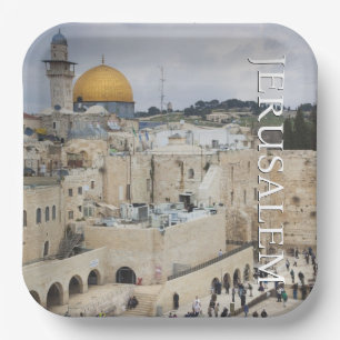 Felsendom   Westmauerplatz, Jerusalem Pappteller