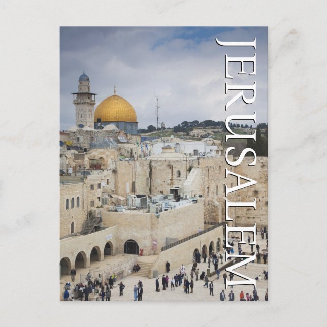 Felsendom | Westmauerplatz, Jerusalem Postkarte (Vorderseite)