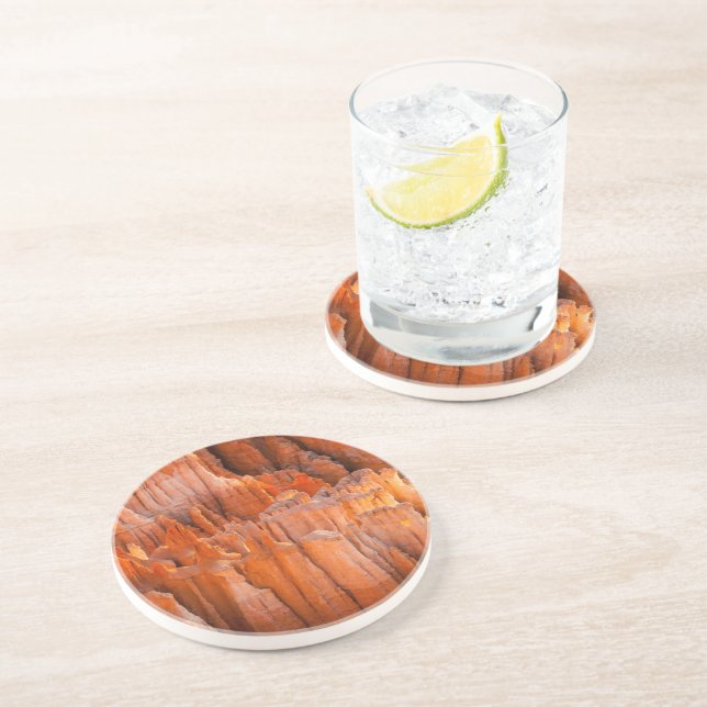 FelsenHoodoos im Morgen-Licht Untersetzer (Seite)