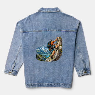 Felsenkletter-Abenteuer für Bergsteiger Jeansjacke
