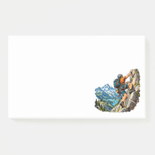Felsenkletter-Abenteuer für Bergsteiger Post-it Klebezettel