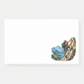 Felsenkletter-Abenteuer für Bergsteiger Post-it Klebezettel